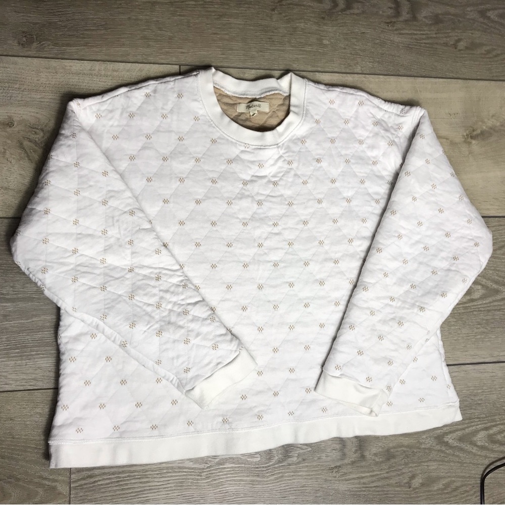 Madewell Quilted Swing Sweatshirt  Sz Large